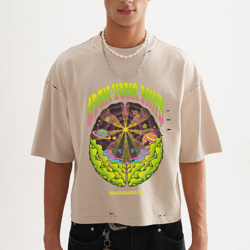 Expand Your Mind - Frayed Boxy Tee